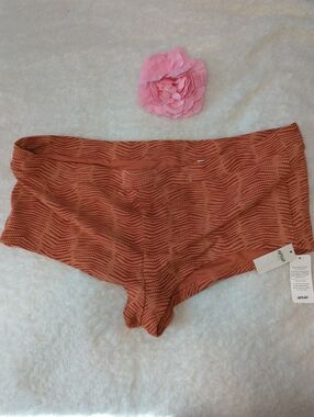 aerie Rust Orange Seamless Boyshorts Swim Bottoms Size XL